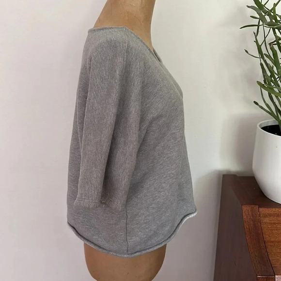 Goop brand M short sleeve sweatshirt grey great pre owned condition thick terry - Picture 4 of 6